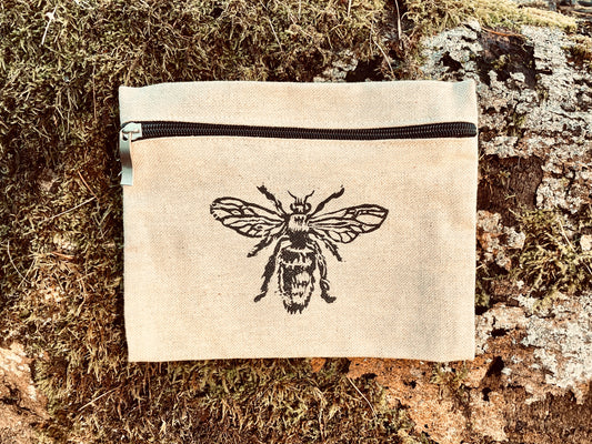 Bee // Hemp+Cotton Zip Case