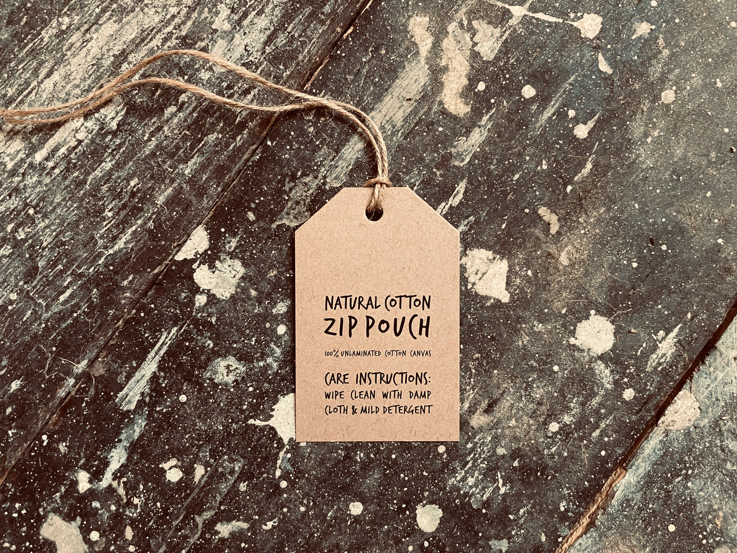 Tree Love // Natural Canvas Zip Pouches