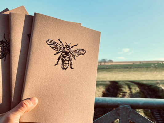 Kraft Recycled Bee Journal // Blank Notebooks + Sketchpads