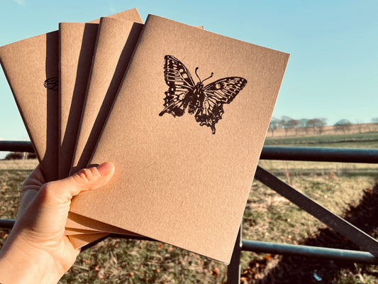 Kraft Recycled Butterfly Journal // Blank Notebooks + Sketchpads