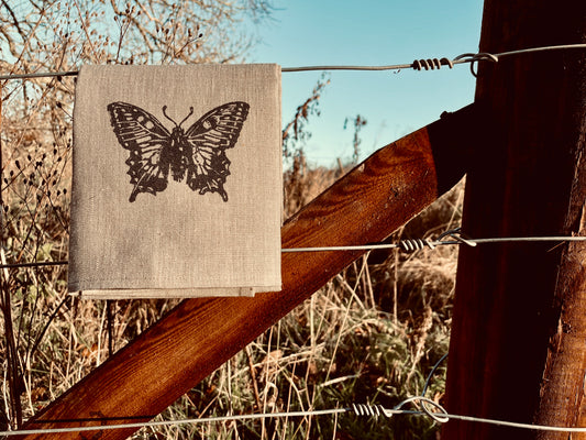 Butterfly // Natural Linen Tea Towel