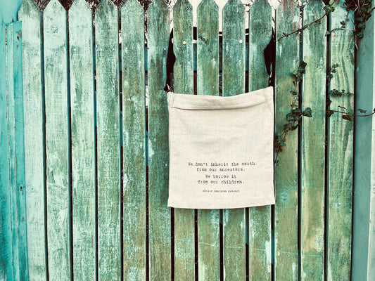 We Don't Inherit the Earth // Hemp+Cotton Crossbody Satchel