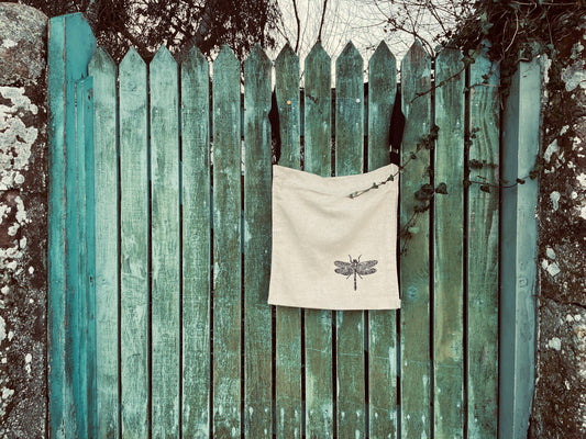 Dragonfly // Hemp+Cotton Crossbody Satchel