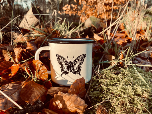 Butterfly // Enamelware Mugs