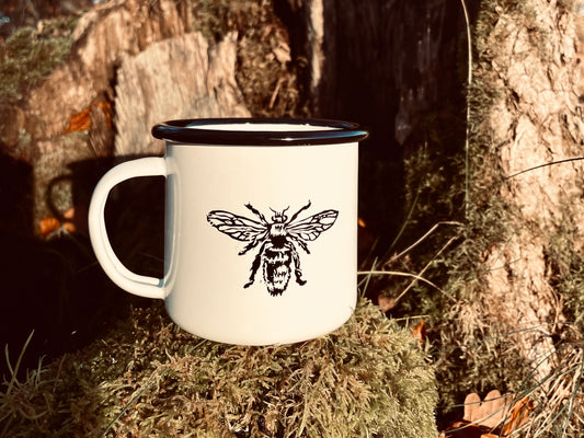 Bee // Enamelware Mugs