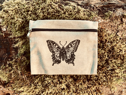 Butterfly // Hemp+Cotton Zip Case