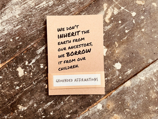 Grounded Affirmations // Recycled Kraft Postcard Collection