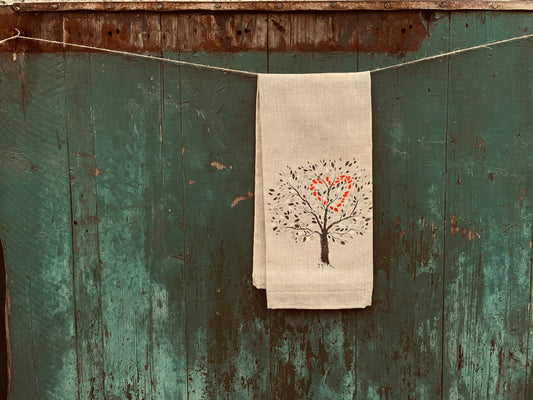 Love Tree // Natural Linen Tea Towel