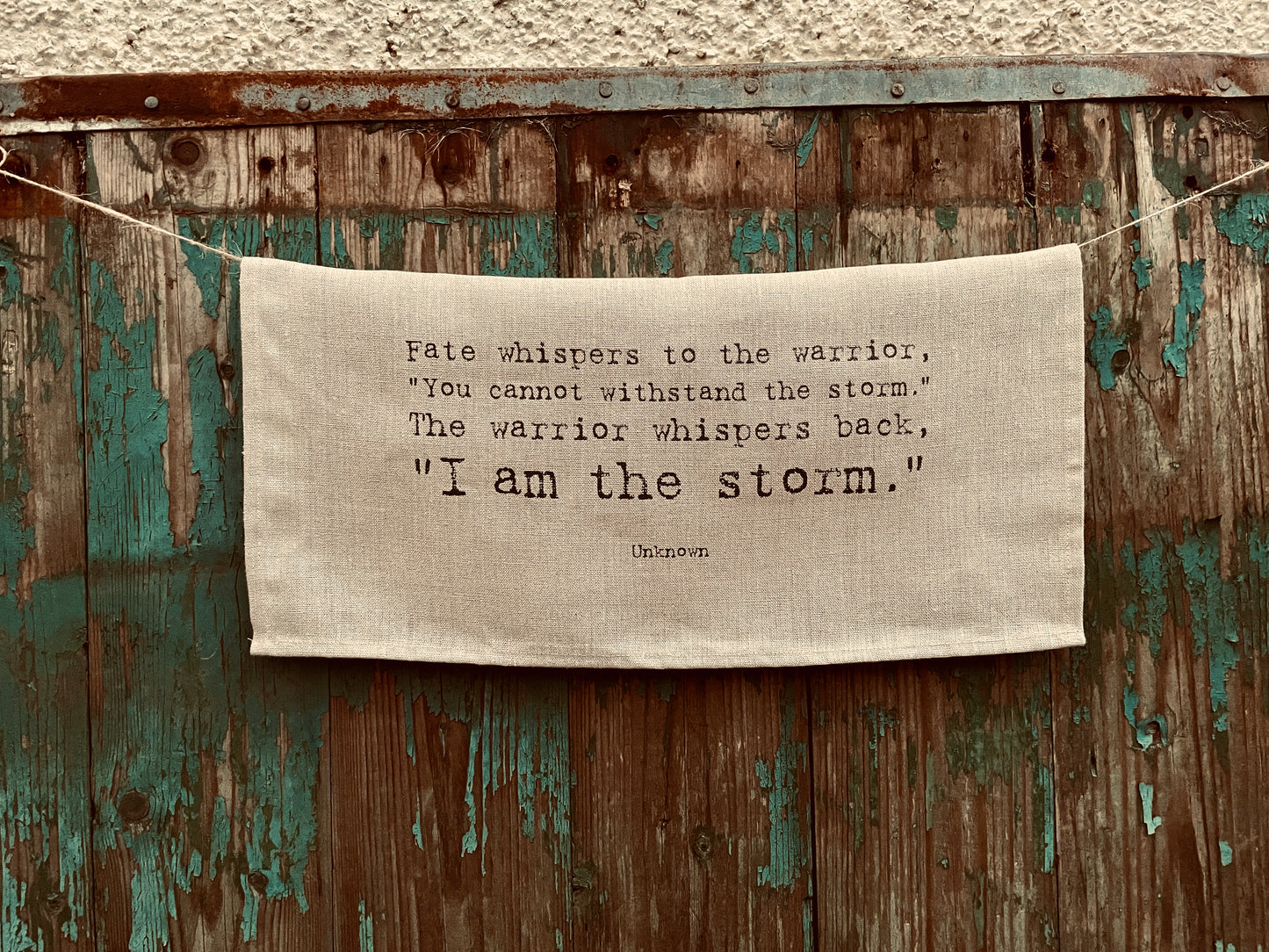 I Am The Storm // Natural Linen Tea Towel