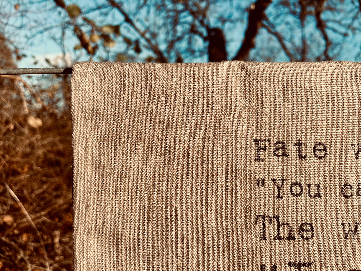 I Am The Storm // Natural Linen Tea Towel